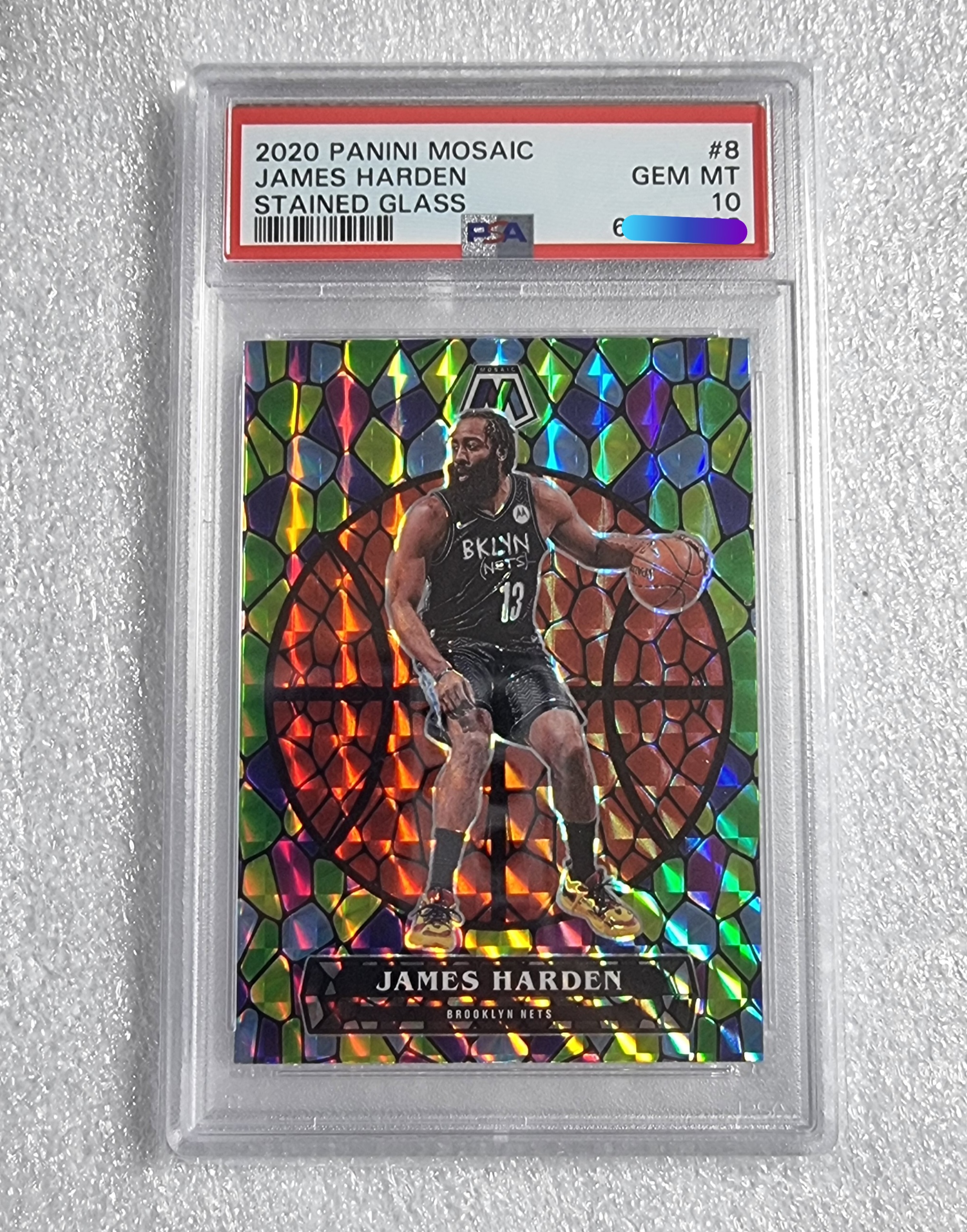 [제임스 하든 등급카드 PSA10] 2020-21 Mosaic James Harden Stained Glass GEM MINT NBA카드