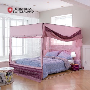 몽크로스 태피터 프리미엄 외풍차단 사각 완벽 보온텐트 슈퍼싱글 핑크