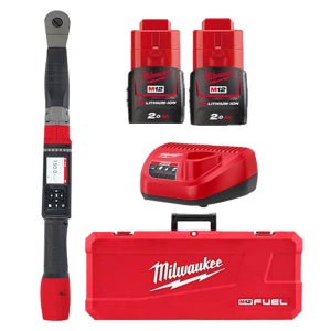 밀워키 M12 ONEFTR12-202C 디지털 토크렌치 12V 2.0Ah 배터리 2개 세트