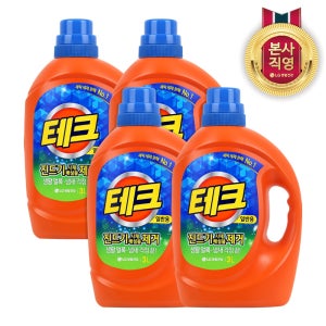 테크 진드기 제거 세탁세제 일반 용기 3L 4개