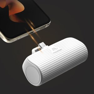 가벼운 아이폰 미니 소형 도킹 도킹형 일체형 5000mAh 보조배터리 기내 반입