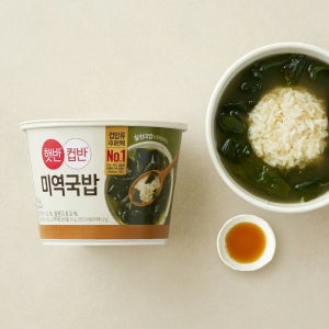 햇반 컵반 미역국밥, 167g, 18개