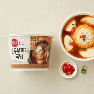 햇반 컵반 순두부찌개국밥, 173g, 18개