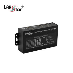 랜스타 듀얼 모니터 KVM 스위치 HDMI2.0 듀얼화면 출력 가능 LS-HD2KVM-D