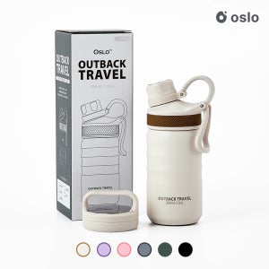 오슬로 아웃백트래블 스텐 손잡이 텀블러 보온병 350ml + 추가 보온뚜껑