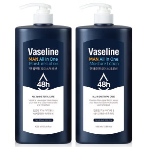 바세린 맨 올인원 48h 1000ml 2개 대용량 스킨로션 에멀젼 남성화장품 남자 바디로션