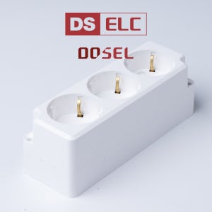 DS ELC 도셀 노출 콘센트 3구 핀타입