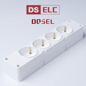 DS ELC 도셀 노출 콘센트 4구 나사타입