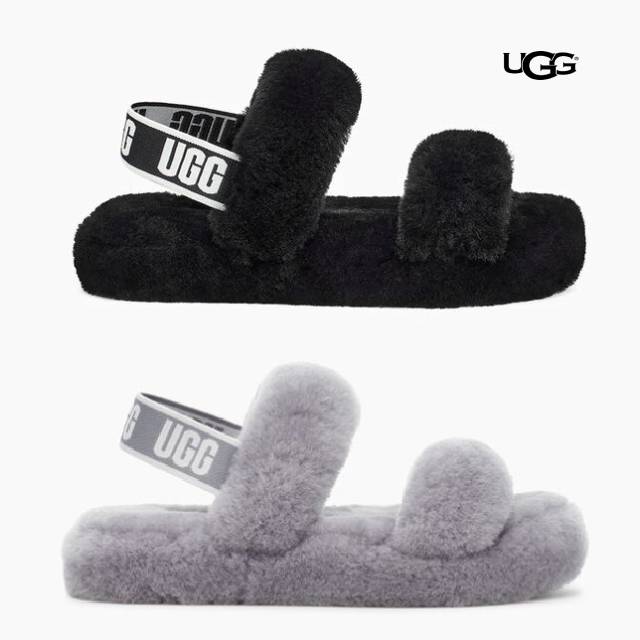 (GS) W 어그 우먼스 오 예 슬라이드 OH YEAH SLIDES 오예 슬리퍼 블랙 ugg