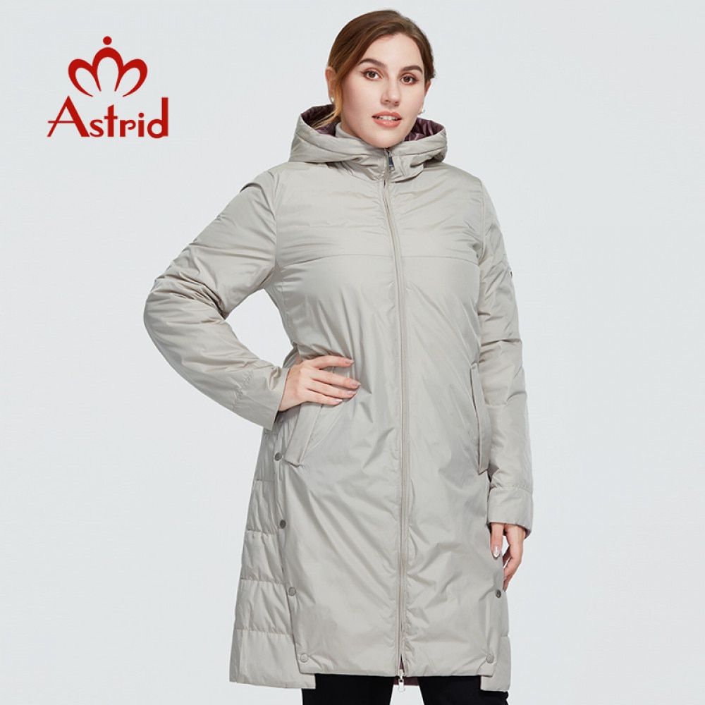 astrid 2022 새로운 겨울 여성 코트 여성 파카 긴 따뜻한 패션 재킷 후드 대형 양면 착용 여성 의류 <b>9191</b>