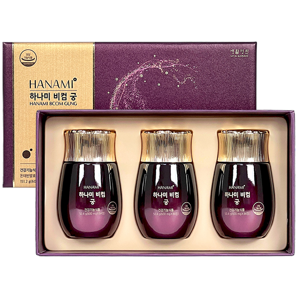 <b>엘지생활건강</b> 생활정원 하나미 비컴궁 151.2g (600mg x 84정 x 3병)