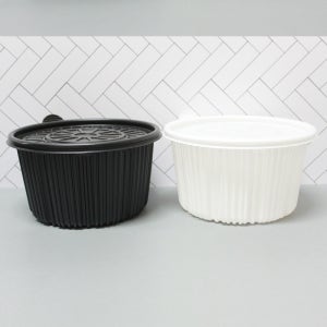 AJ-감자탕 탕용기 225파이-대 -백색 검정색-200개 SET