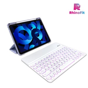 라이노핏 아이패드 에어11 M2 M3 4 5 6 7 세대 와이드 블루투스 키보드+클리어쉴드 플러스 B타입 케이스 세트