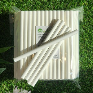 무향무코팅 12파이 21cm 벌크포장 1000개입 누리다온 자연분해 종이빨대(스무디,버블티용)