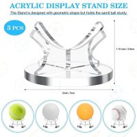 야구 골프 소프트볼 테니스 공에 대 한 3 조각 아크릴 작은 공 스탠드 홀더 스포츠 디스플레이 랙