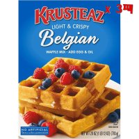 Krusteaz Belgian 크루스티즈 라이트 앤 크리스피 벨기에 와플 믹스 794g 3팩