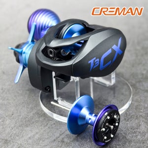 크레만 T3 티쓰리 씨엑스 CX 블루커스텀 4.8 우핸들 베이트릴 보조스풀 포함