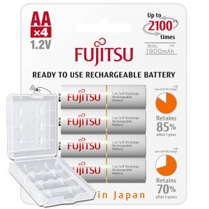 후지쯔 스탠다드 AA 충전지 2000mAh 충전용 건전지 4개입+케이스