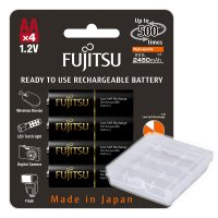 후지쯔 충전지 충전용 건전지 고용량 프리미엄 AA 2550mAh 4개입