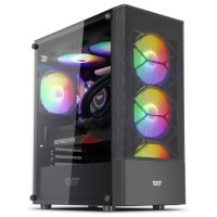 다크플래쉬 DK200 RGB ADVANCED 강화유리 (블랙) 미니타워 컴퓨터 케이스 (국내정발)