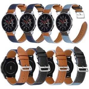 갤럭시워치 3 기어S3 클래식 프론티어 호환 데님 가죽 슬림 스트랩 밴드 시계줄