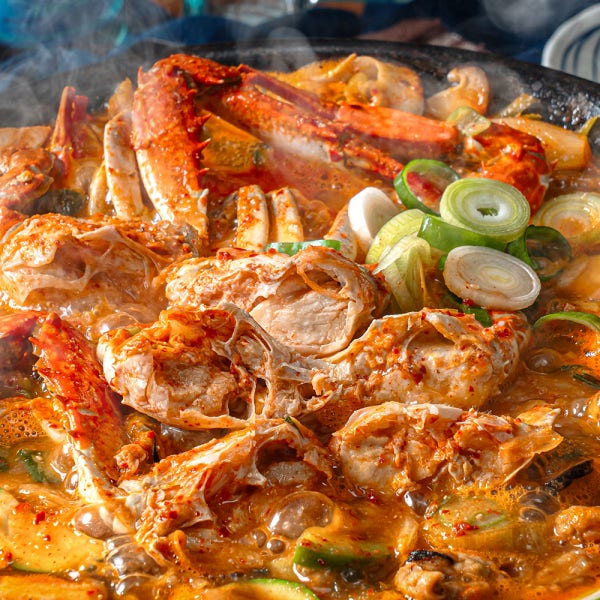 백년밥상 꽃게탕 꽃게 해물 된장찌개 2인분 캠핑음식