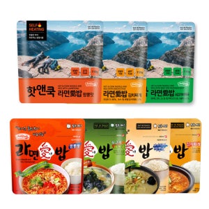 라면애밥 7종세트 발열전투식량 비상식량 비화식 발열도시락 캠핑 낚시 등산