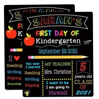 First Day Of School Sign Reusable Last Chalkboard Double Sided Back To Board Photo Prop For Kids