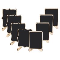 Mini Chalkboard Signs 20 Pack Framed Small Labels With Easel Stand Wooden Blackboard For Table Numb