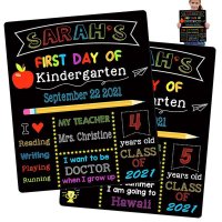 First Day Of School Sign Chalkboard Double Sided Back To Board Photo Prop For Kids Girls Boys