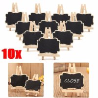 10 PCS/Set Wooden Blackboard Universal Message Board Mini Chalkboard Portable Wedding Party Decor D