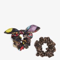 [FENDI] 펜디 헤어 엘라스틱 바게트 그래픽 프린트 헤어슈슈 곱창밴드 Hair Elastics Baguette graphic print FXT268ANB4F0WB1