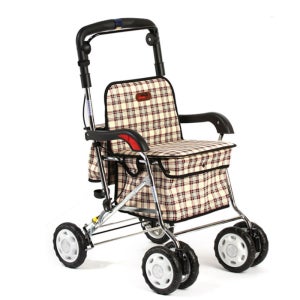 케어메이트 실버카 F208N 스틸 보행기 노인보행차