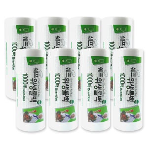 쉐프 위생롤백 1000매X8개 대형 35x45cn 대용량 위생백,비닐랩,위생봉투