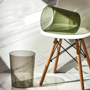 퓨어 오픈형 소형 화장대 휴지통 투명한 미니쓰레기통 3size