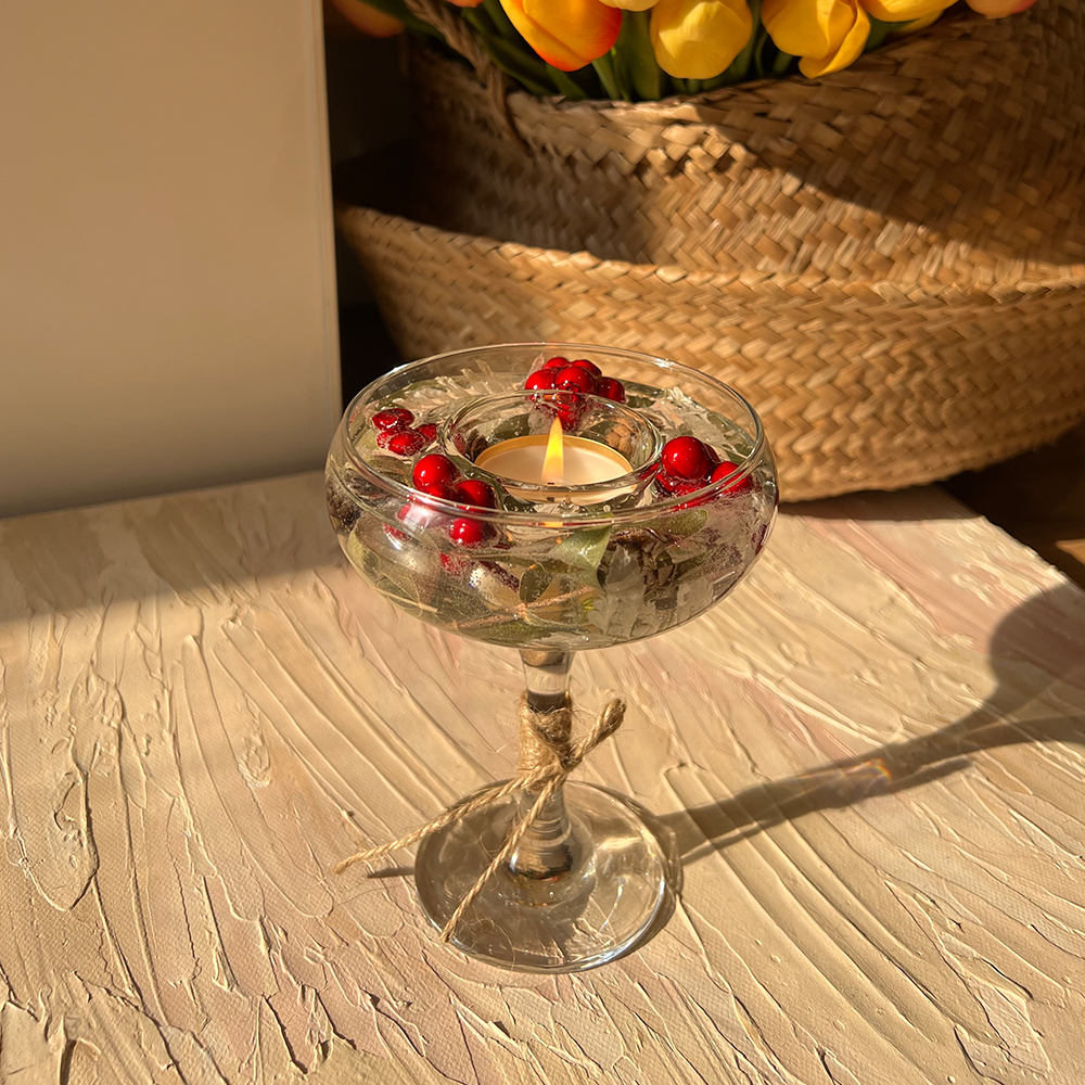 젤 캔들 홀더 만들기 diy+티라이트캔들 4구