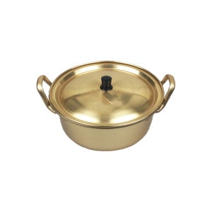 국산 고급형 알루미늄 높은 열전도율 노란 양은냄비 황냄비 라면냄비 양수 22