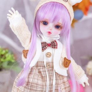 구체관절인형 옷 토끼 모자 원피스 세트 26cm USD 도리스돌30