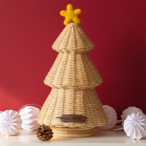 라탄트리 미니트리 크리스마스장식소품 파티용품 테이블데코 포토존 소형 감성