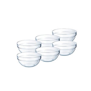 루미낙 엠필러볼 전자렌지용 강화유리 믹싱볼 엠필러블볼 4호(10cm) 6개 전용박스 세트