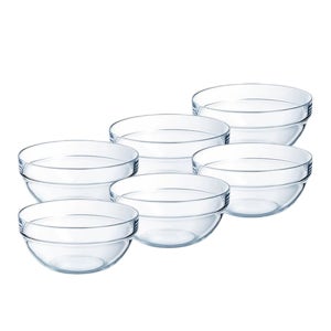 루미낙 엠필러볼 전자렌지용 강화유리 믹싱볼 엠필러블볼 9호(23cm) 6개 전용박스 세트