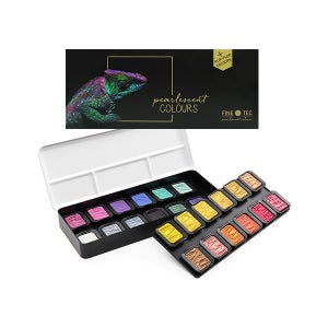 파인텍 수채물감세트 F2400 2.3x9.5x2.8 펄 24색