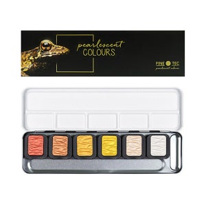 파인텍 수채물감세트 F0600 2.3x6.5x1.7 펄 6색