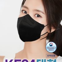 KF94 화림 새부리형 마스크 대형 화이트 블랙 개별포장 100매