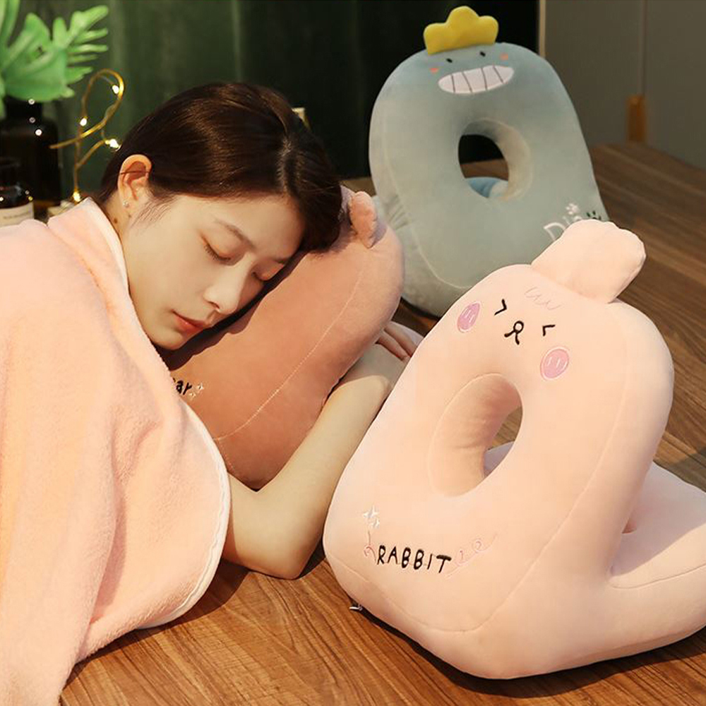 엎드려꿀잠쿠션 여행용목베개 얼굴쿠션