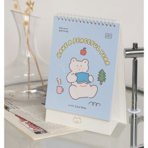 귀여운 일러스트 디자인의 2023년 데스크 캘린더 슬로우베어 책상 달력 스케쥴