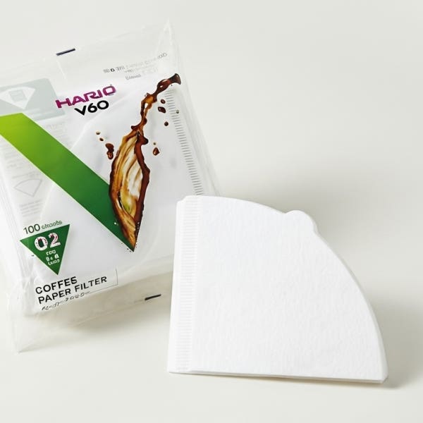 하리오 V60 종이커피필터 02 100매 화이트 VCF-02-100M