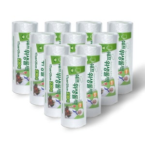 쉐프 위생롤백 17x25cm 230매 10개 대용량 위생백,비닐랩,위생봉투,비닐롤,음식랩