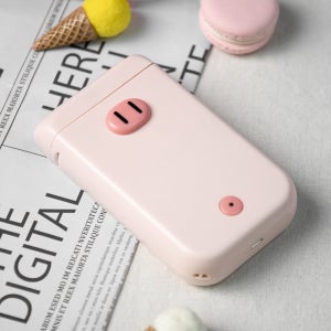 미니 블루투스 라벨프린터 핑크돼지 D30S
