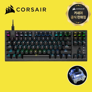 [국내정발] 커세어 K60 RGB PRO TKL OPX 게이밍 키보드 블랙, 광적축